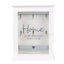 Dřevěná skříňka na klíče HOME 20x6x27 cm