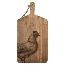 Dekorativní dřevěné prkénko CHICKEN 25x50x2 cm