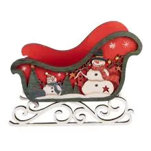 Dekorativní dřevěné sáňky 16x12x21 cm