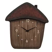 Dřevěné nástěnné hodiny HOUSE