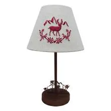 Stolní lampa s jelenem a horským motivem