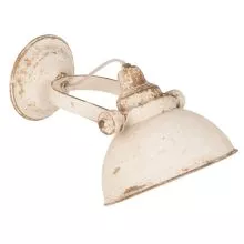 Nástěnná kovová lampa DISTRESSED WHITE 21*30*19 cm E14/max 1*25W