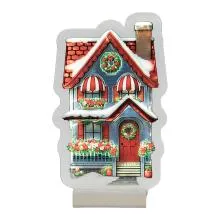 Vánoční zrcadlová lampa Infinity HOUSE 13x5x21 cm
