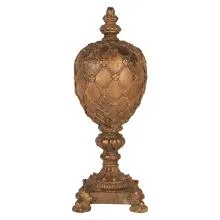 Béžová dekorativní figurina na podstavci Ø 17×45 cm