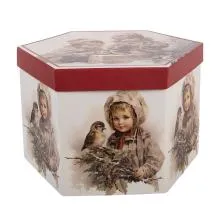 Sada vánočních plastových ozdob v krabičce BABY WITH BIRD (14 kusů) (14) 8x8x8 cm