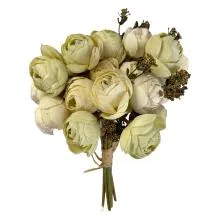Kytice umělých bílých květů 29 cm
