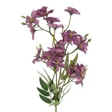 Umělá větvička s fialovými květy 65 cm