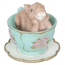Dekorativní figurka zajíčka v hrníčku 6PR1045