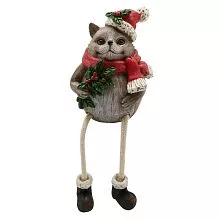 Dekorativní figurka ježka ve vánoční čepici 9*7*12 cm