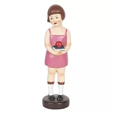 Dekorativní figurka děvčátka s knihou a jablíčkem 8*8*29 cm