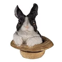Dekorativní figurka králíčka v klobouku