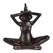 Dekorativní figurka cvičící žáby 15*6*14 cm