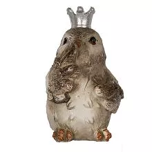 Dekorativní figurka ptáčka s korunkou
