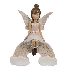 Dekorativní figurka elfí víly na duze 9x3x11 cm