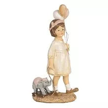 Dekorativní figurka děvčátka s balónky 9x6x18 cm