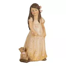 Dekorativní figurka děvčátka s medvídkem 8x6x15 cm