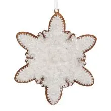 Perníková sněhová vločka 9x1x10 cm