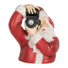 Dekorativní figurka Santa Clause s fotoaparátem 21x17x22 cm