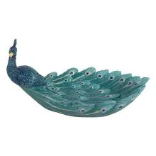 Dekorativní polyrezinová mísa PEACOCK 30×19×16 cm