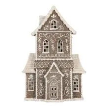 Dekorativní perníková chaloupka s LED osvětlením LED 23x11x33 cm