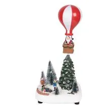 Vánoční scenérie se Santou a LED osvětlením 17x13x15/18 cm / 3xAA
