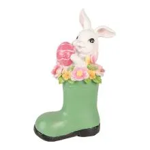 Dekorativní figurka králíčka v holínce