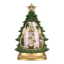 Sněžítko s LED osvětlením CHRISTMAS TREE 20x10x31 cm / 3xAA