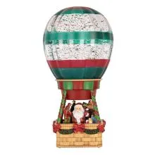 Music box s LED osvětlením HOT AIR BALLOON 13x13x25 cm / 3xAAA