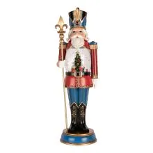 Dekorativní figurka Louskáčka s LED osvětlením a hudbou 15x14x50 cm / 3xC