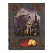 Halloweenská dekorace s LED osvětlením a hudbou BOOK 17x7x22 cm / 3xAA