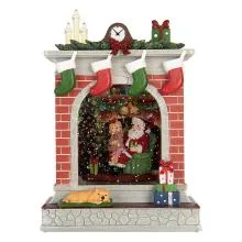 Music box s LED osvětlením FIREPLACE