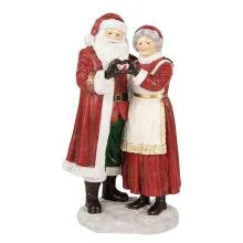 Dekorativní figurka Santa Clause s paní Clausovou 13x9x23 cm