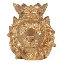 Tealight Holder House Gold colored Plastic