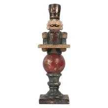 Dekorativní figurka Louskáčka s miskou 10x9x29 cm