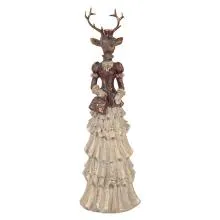 Decorative Figurine Deer 13x11x41 cm Brown Plastic