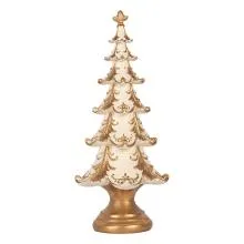 Christmas Decoration Figurine Christmas Tree Ø 13x30 cm Whi
