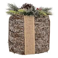 Christmas Decoration with LED Lighting Gift Ø 15x18 cm / 2x 6RO0618