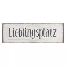 Plechová cedule LIEBLINGSPLATZ