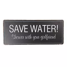Plechová cedule SAVE WATER