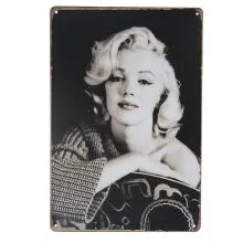 Kovová cedule s portrétem Marilyn Monroe 20x30 cm