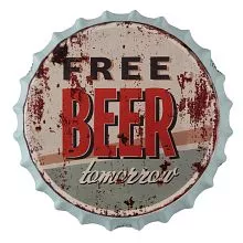 Plechová cedule FREE BEER