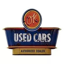 Plechová cedule USED CARS