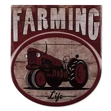 Plechová cedule FARMING