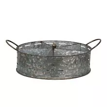 Kovový dělený podnos 43*34*15 cm