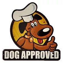 Plechová cedule DOG APPROVED