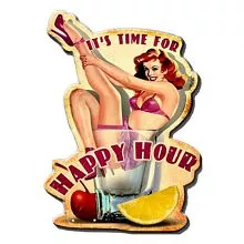 Plechová cedule HAPPY HOUR