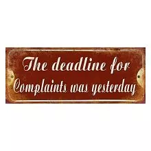 Plechová cedule DEADLINE