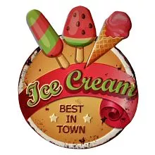 Plechová cedule ICE CREAM
