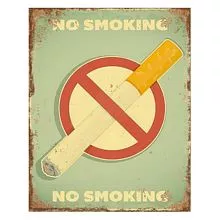 Plechová cedule NO SMOKING