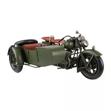 Dekorativní vintage motorka se sajdou 38x26x18 cm